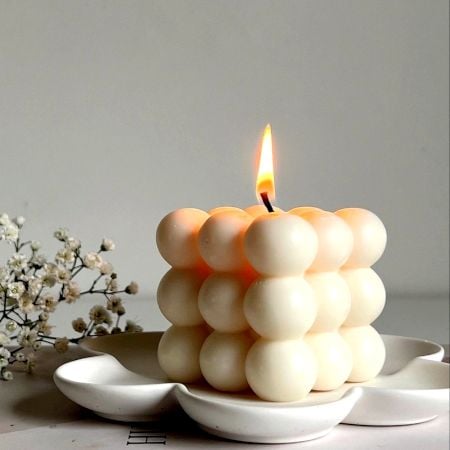 Handcrafted Soy Wax Bubble Candle for Interiors Set of 2